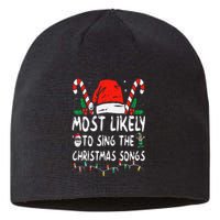 Most Likely To Sing The Christmas Songs Christmas Matching Sustainable Beanie