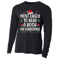 Most Likely To Read A Book On Christmas Matching Family Cooling Performance Long Sleeve Crew