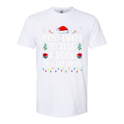 Most Likely To Read A Book On Christmas Matching Family Softstyle CVC T-Shirt