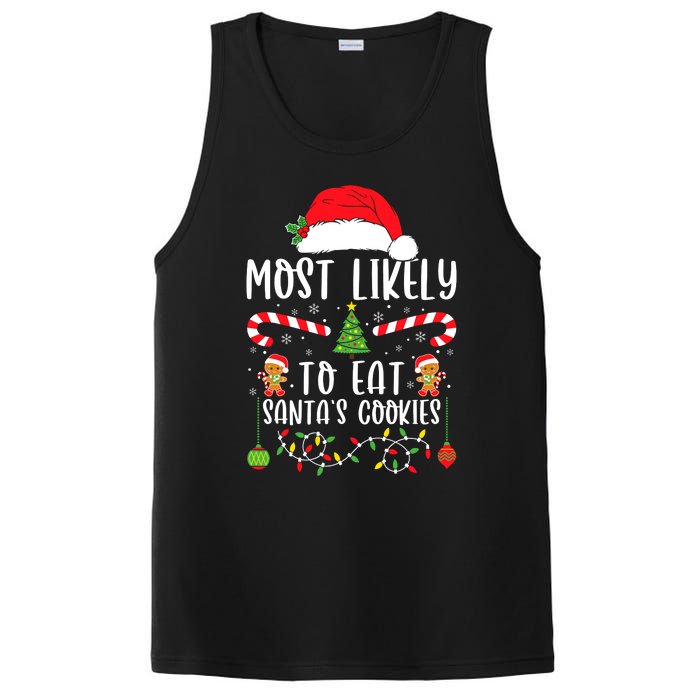 Most Likely To Eat Santas Cookies Christmas Matching Family PosiCharge Competitor Tank