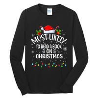 Most Likely To Read A Book On Christmas Tall Long Sleeve T-Shirt