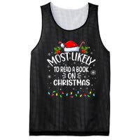 Most Likely To Read A Book On Christmas Mesh Reversible Basketball Jersey Tank