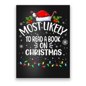 Most Likely To Read A Book On Christmas Poster