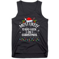 Most Likely To Read A Book On Christmas Tank Top