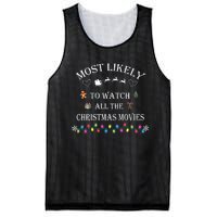 Most Likely To Watch All The Christmas Movies Christmas Mesh Reversible Basketball Jersey Tank