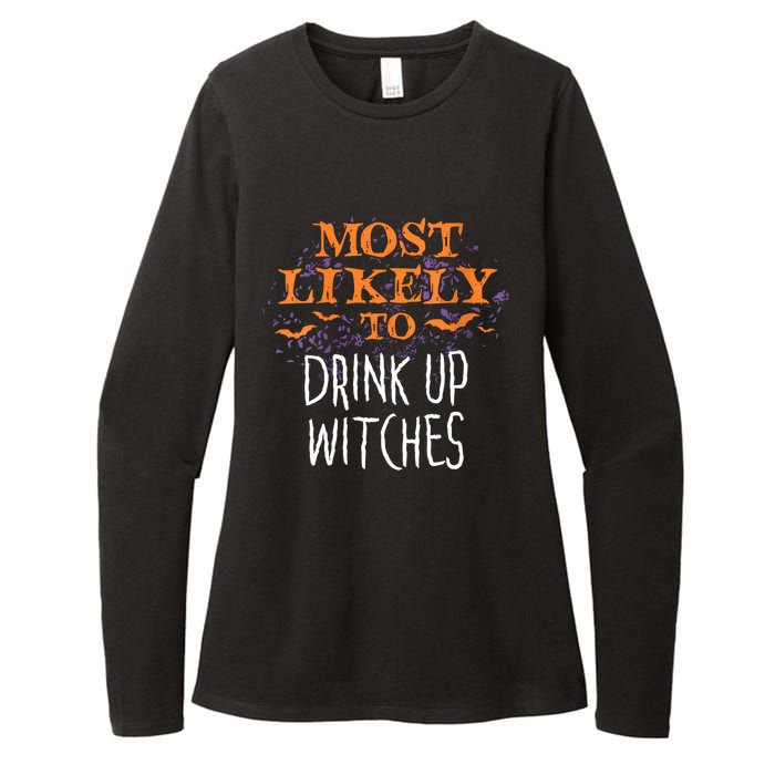 Most Likely To Halloween Drink Up Witches Matching Vneck Womens CVC Long Sleeve Shirt