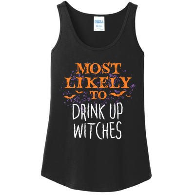 Most Likely To Halloween Drink Up Witches Matching Vneck Ladies Essential Tank