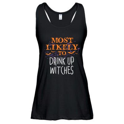 Most Likely To Halloween Drink Up Witches Matching Vneck Ladies Essential Flowy Tank