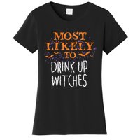 Most Likely To Halloween Drink Up Witches Matching Vneck Women's T-Shirt