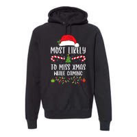 Most Likely To Miss Xmas While Gaming Christmas Matching Premium Hoodie