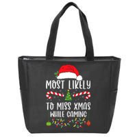 Most Likely To Miss Xmas While Gaming Christmas Matching Zip Tote Bag