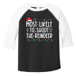 Most Likely To Pet The Reindeer Family Matching Toddler Fine Jersey T-Shirt