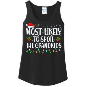 Most Likely To Spoil The Grand Funny Christmas Grandma Ladies Essential Tank