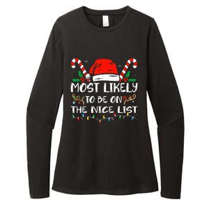 Most Likely To Be On The Nice List Xmas Family  Womens CVC Long Sleeve Shirt