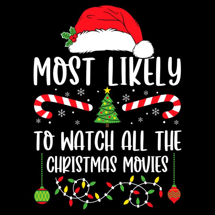 Most Likely To Watch All The Christmas Movies Xmas Matching Wool Snapback Cap