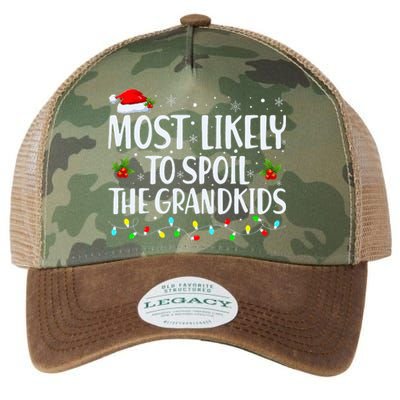 Most Likely To Spoil The Grandkids Funny Christmas Grandma Legacy Tie Dye Trucker Hat