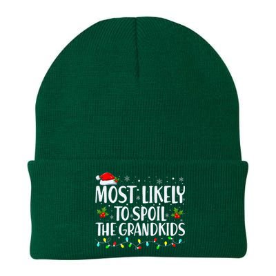 Most Likely To Spoil The Grandkids Funny Christmas Grandma Knit Cap Winter Beanie