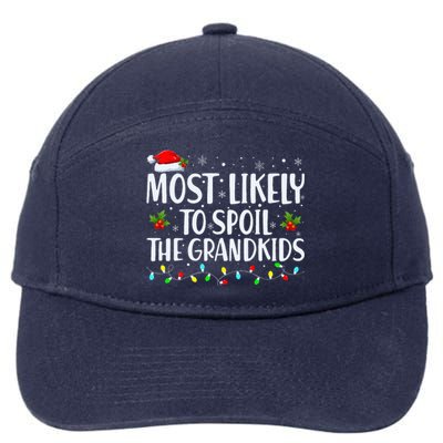 Most Likely To Spoil The Grandkids Funny Christmas Grandma 7-Panel Snapback Hat