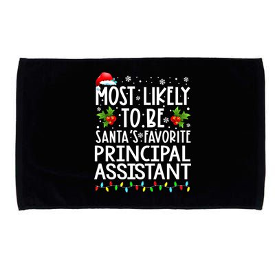Most Likely To Be Santa's Favorite Principal Assistant Great Gift Microfiber Hand Towel