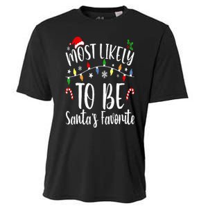 Most Likely To Be Santa's Favorite Christmas Family Matching Cooling Performance Crew T-Shirt