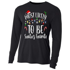 Most Likely To Be Santa's Favorite Christmas Family Matching Cooling Performance Long Sleeve Crew