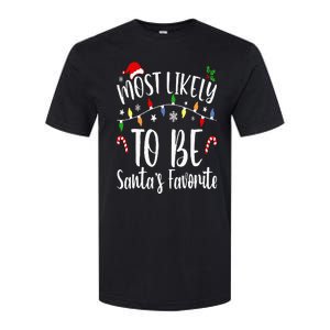 Most Likely To Be Santa's Favorite Christmas Family Matching Softstyle CVC T-Shirt