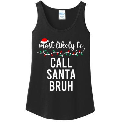 Most Likely To Christmas Matching Family Pajamas Funny Ladies Essential Tank