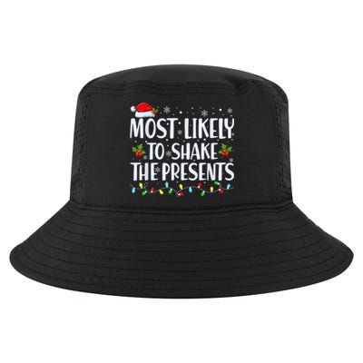 Most Likely To Shake The Presents Funny Family Christmas Cool Comfort Performance Bucket Hat