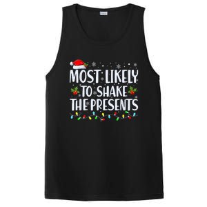 Most Likely To Shake The Presents Funny Family Christmas PosiCharge Competitor Tank