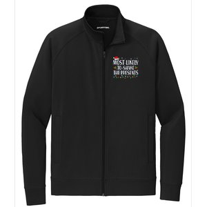 Most Likely To Shake The Presents Funny Family Christmas Stretch Full-Zip Cadet Jacket