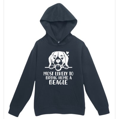 Most Likely To Bring Home A Dog Beagle For Christmas Gift Urban Pullover Hoodie