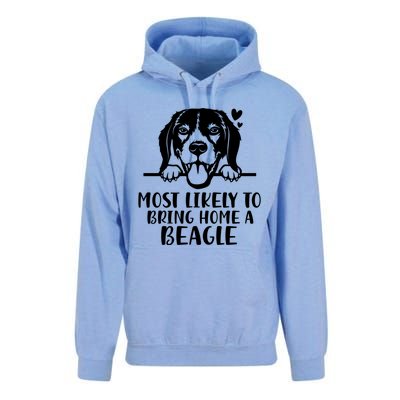 Most Likely To Bring Home A Dog Beagle For Christmas Gift Unisex Surf Hoodie