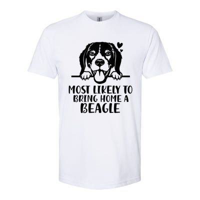 Most Likely To Bring Home A Dog Beagle For Christmas Gift Softstyle® CVC T-Shirt