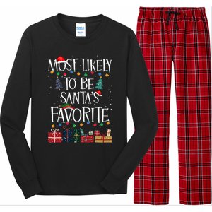 Most Likely To Be Santa’S Favorite Xmas Pajama Gift Long Sleeve Pajama Set