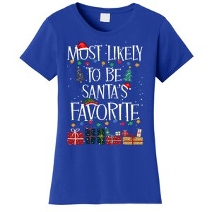 Most Likely To Be Santa’S Favorite Xmas Pajama Gift Women's T-Shirt