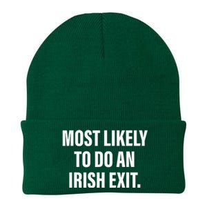 Most Likely To Do An Irish Exit Knit Cap Winter Beanie