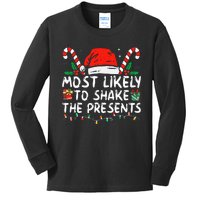 Most Likely To Shake The Presents Family Matching Christmas Kids Long Sleeve Shirt