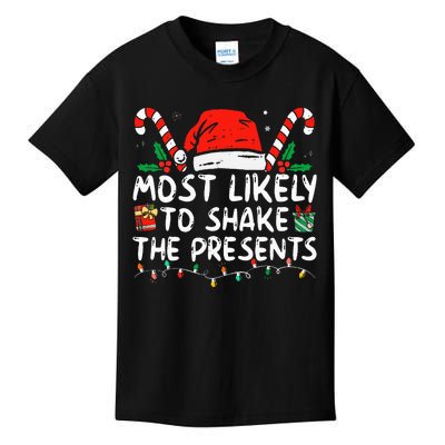 Most Likely To Shake The Presents Family Matching Christmas Kids T-Shirt