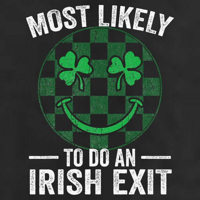 Most Likely To Do An Irish Exit Groovy St Patricks Day Trucker Hat