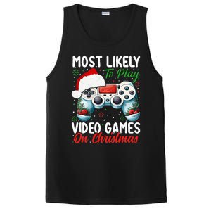 Most Likely To Play Video Games On Christmas Funny Gamer  PosiCharge Competitor Tank