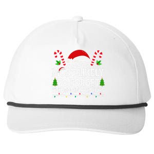 Most Likely To Forget The Hidden Presents Christmas Family Snapback Five-Panel Rope Hat