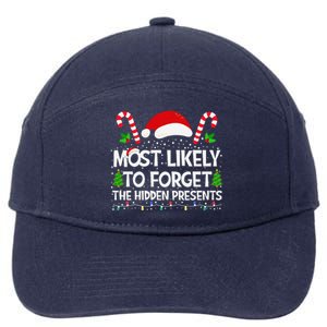 Most Likely To Forget The Hidden Presents Christmas Family 7-Panel Snapback Hat