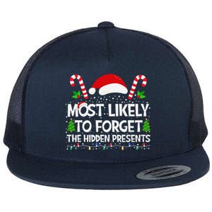 Most Likely To Forget The Hidden Presents Christmas Family Flat Bill Trucker Hat