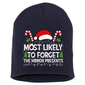 Most Likely To Forget The Hidden Presents Christmas Family Short Acrylic Beanie