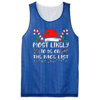 Most Likely To Be On The Nice List Xmas Family Christmas  Mesh Reversible Basketball Jersey Tank