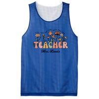 Mrs Lewis Teacher Wildflower Back To School Gift Mesh Reversible Basketball Jersey Tank