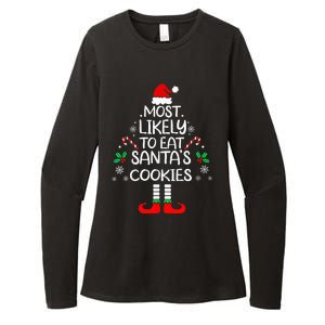 Most Likely To Eat Santas Cookies Christmas Family Matching  Womens CVC Long Sleeve Shirt