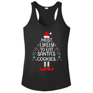 Most Likely To Eat Santas Cookies Christmas Family Matching  Ladies PosiCharge Competitor Racerback Tank