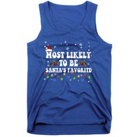 Most Likely To Christmas Be SantaS Favorite Matching Family Gift Tank Top