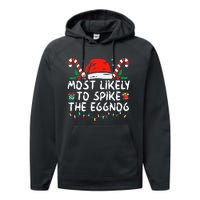 Most Likely To Spike The Eggnog Family Matching Christmas Performance Fleece Hoodie